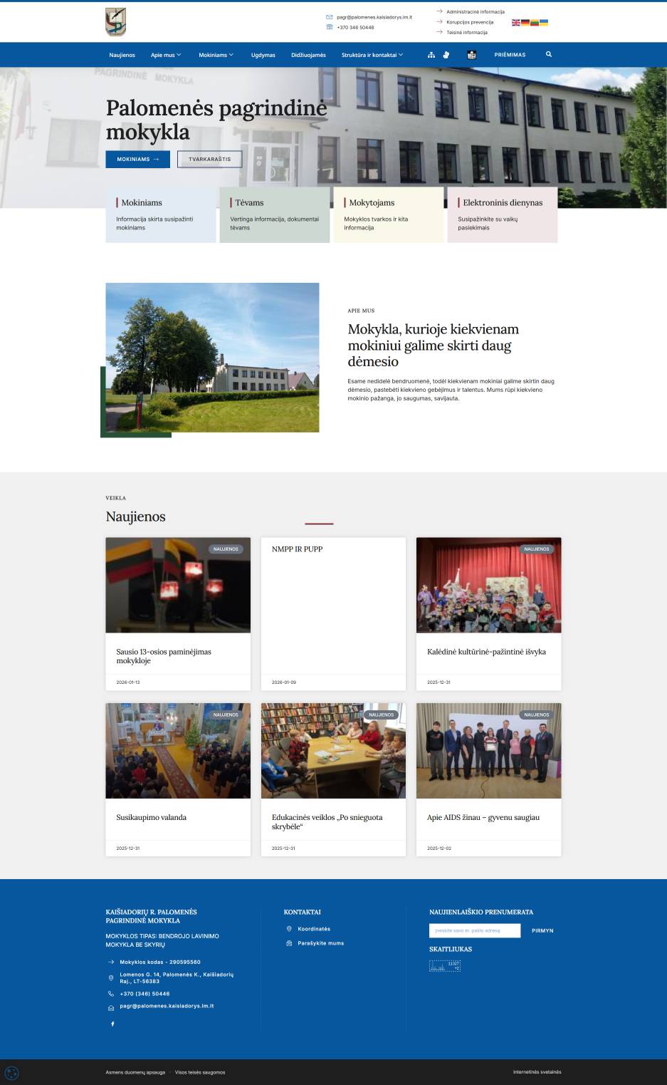 Grundschule Palomenė im Bezirk Kaišiadorys