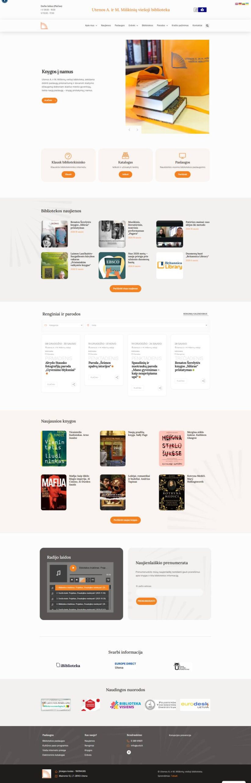 Öffentliche Bibliothek Utena A. und M. Miškiniai